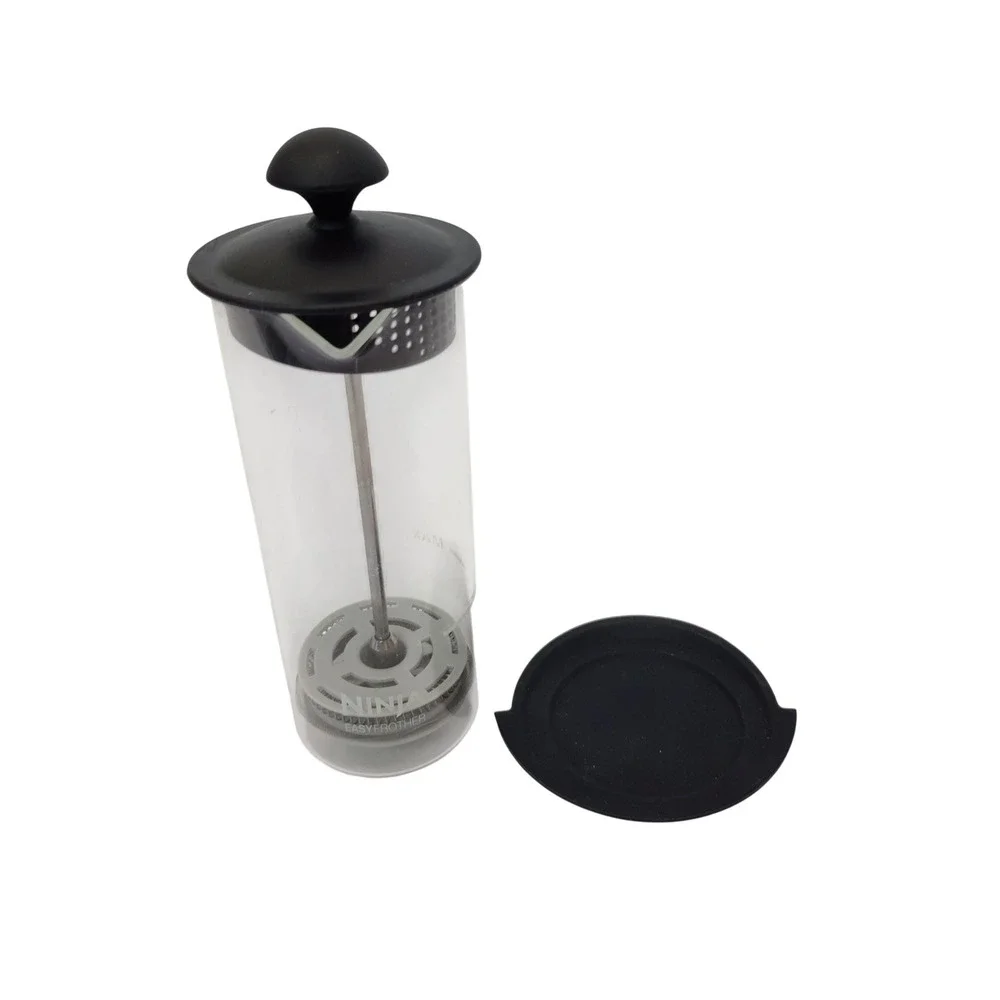 Ninja‎ Easy Frother Manual Milk Frother Glass Carafe Black Lid and Base A132